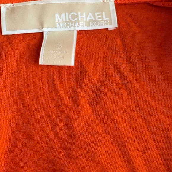 Michael Kors Orange Wrap Blouse with Long Sleeves size Small - Picture 3 of 4